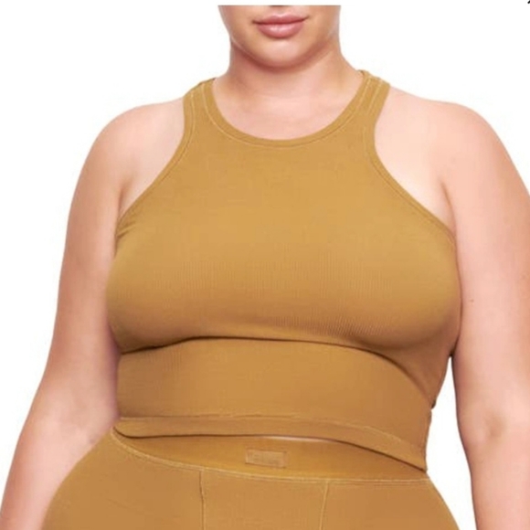 SKIMS Tops - SKIMS LOUNGE RIB SCUBA TANK IN GOLD/LARGE/ NWT